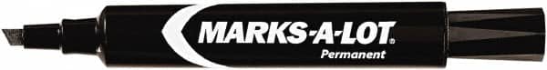 Marks-A-Lot - Black Permanent Marker - Chisel Tip, AP Nontoxic Ink - Caliber Tooling
