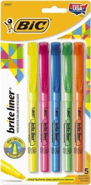 Bic - Assorted Colors Highlighter - Chisel Tip, Water Base Ink - Caliber Tooling