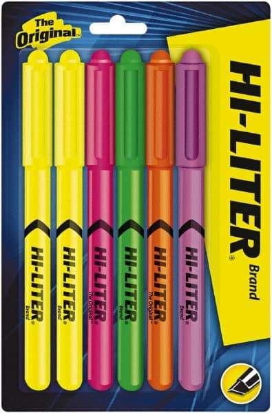 HiLiter - Green, Orange, Pink, Purple, Yellow Highlighter - Chisel Tip, AP Nontoxic Ink - Caliber Tooling