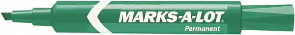 Marks-A-Lot - Green Permanent Marker - Chisel Tip, AP Nontoxic Ink - Caliber Tooling