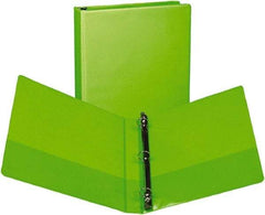 Samsill - 225 Sheet Capacity, 11 x 8-1/2", View Ring Binder - Vinyl Covered Chipboard, Lime - Caliber Tooling