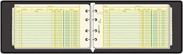 National Brand - 100 Sheet Capacity, 8-1/2 x 5", 4 Ring - Polypropylene, Black - Caliber Tooling