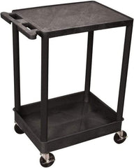 Luxor - 300 Lb Capacity, 24" Wide x 18" Long x 35" High Shelf Cart - 2 Shelf, Plastic - Caliber Tooling