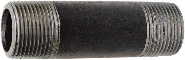 Value Collection - Schedule 80, 4" Diam x 2-7/8" Long Black Pipe Nipple - Threaded - Caliber Tooling