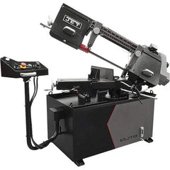 Jet - 8 x 13" Manual Horizontal Bandsaw - 1 Phase, 115/230 Volts, Variable Speed Pulley Drive - Caliber Tooling