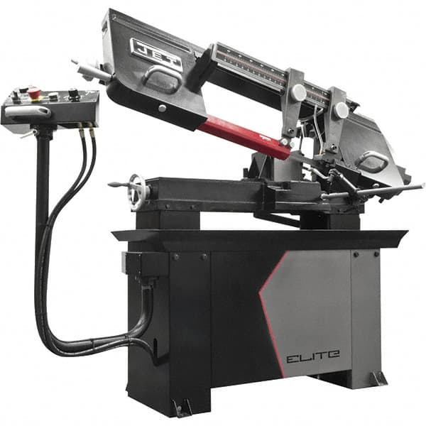 Jet - 8 x 13" Manual Horizontal Bandsaw - 1 Phase, 115/230 Volts, Variable Speed Pulley Drive - Caliber Tooling