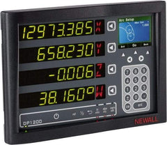 Newall - 4 Axes, Milling, Turning, Grinding & Lathe Compatible DRO Counter - LED Display, Programmable Memory - Caliber Tooling