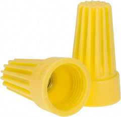 Ideal - 2, 18 to 2, 12 AWG, 600 Volt, Flame Retardant, Standard Twist on Wire Connector - Yellow, 221°F - Caliber Tooling