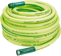 Legacy - 100' Long Garden Hose - 5/8" Diam, 3/4" GHT, Hybrid Polymer, 150 psi, All Season, Green - Caliber Tooling