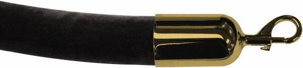 Tensator - 8' Long x 2" Wide Velour Rope - Black - Caliber Tooling