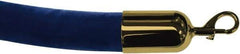 Tensator - 6' Long x 2" Wide Velour Rope - Blue - Caliber Tooling