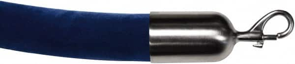 Tensator - 8' Long x 2" Wide Velour Rope - Blue - Caliber Tooling