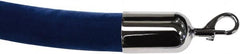 Tensator - 6' Long x 2" Wide Velour Rope - Blue - Caliber Tooling