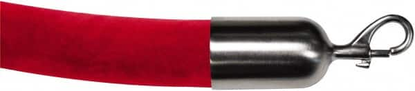 Tensator - 8' Long x 2" Wide Velour Rope - Red - Caliber Tooling