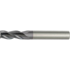 Kennametal - 3mm, 3 Flute, Single End, Solid Carbide, Corner Chamfer End Mill - 57mm OAL, 45° Helix, Right Hand Flute, 7mm LOC, Right Hand Cut - Caliber Tooling