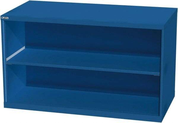 LISTA - 2 Shelf, 33-1/2" High x 56" Wide Bookcase - 28-1/2" Deep, Steel, Blue - Caliber Tooling