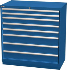 LISTA - 8 Drawer, Modular Storage Cabinet - Steel, 40-1/4" Wide x 22-1/2" Deep x 41-3/4" High, Blue - Caliber Tooling