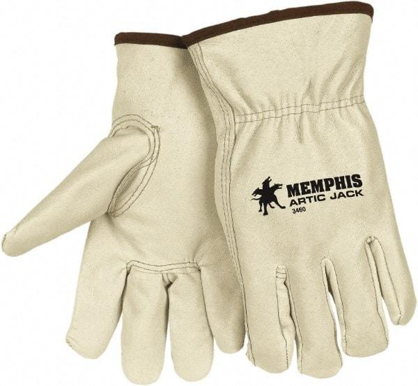 MCR Safety - Size L Cold Protection Work Gloves - For General Purpose, Uncoated, Beige, Paired - Caliber Tooling