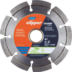 Wet & Dry Cut Saw Blade: 5″ Dia, 7/8″ Arbor Hole, 0.25″ Kerf Width, 10 Teeth High Speed Steel Teeth, Use on Masonry, Standard Arbor