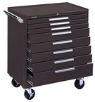 8-Drawer Roller Cabinet w/ball bearing Dwr slides - 40'' x 20'' x 34'' Brown - Caliber Tooling