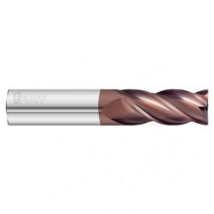 3/8 Dia. x 3 Overall Length 4-Flute .010 C/R Solid Carbide SE End Mill-Round Shank-Center Cut-FC20 - Caliber Tooling