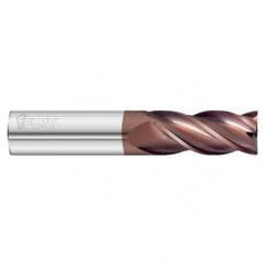 3/8 Dia. x 3 Overall Length 4-Flute .010 C/R Solid Carbide SE End Mill-Round Shank-Center Cut-FC20 - Caliber Tooling