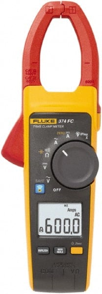 Fluke - 374 FC, CAT IV, CAT III, Digital True RMS Clamp Meter with 1.3386" Clamp On Jaws - Caliber Tooling