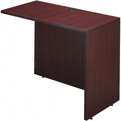 ALERA - Woodgrain Laminate Return/Bridge Shell Desk - 42" Wide x 23-5/8" Deep x 29-5/8" High, Mahogany - Caliber Tooling