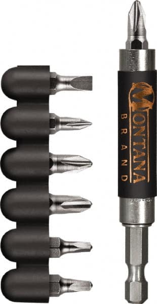 Montana - 8 Piece, Compact Screw Guide - 0.05 to 1/4" Hex, #2, 1/4" Drive - Caliber Tooling