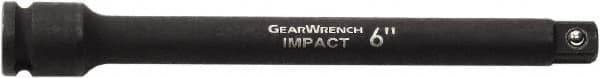 GearWrench - 1/4" Drive Impact Socket Extension - 2" OAL, Black Finish - Caliber Tooling