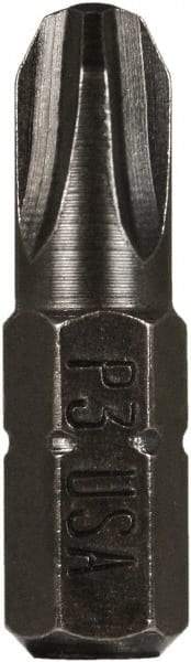 Montana - #3 Phillips Screwdriver Bit - 1/4" Hex Drive, 1" OAL - Caliber Tooling