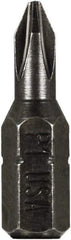 Montana - #1 Phillips Screwdriver Bit - 1/4" Hex Drive, 1" OAL - Caliber Tooling