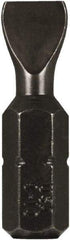 Montana - 9/32" Slotted Screwdriver Bit - 1/4" Hex Drive, 1" OAL - Caliber Tooling