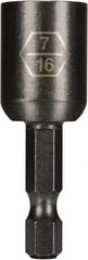 Montana - 7/16" Magnetic Nutsetter - 1/4" Hex Drive, 2" OAL - Caliber Tooling