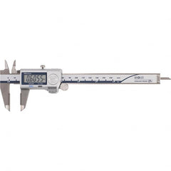 Mitutoyo - 0 to 6" Range 0.01mm Resolution, Electronic Caliper - Steel with 40mm Carbide-Tipped Jaws, 0.001" Accuracy - Caliber Tooling