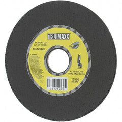 Tru-Maxx - 4-1/2" Aluminum Oxide Cutoff Wheel - 0.0938" Thick, 7/8" Arbor, Use with Portable Tools - Caliber Tooling