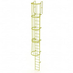 TRI-ARC - Rolling & Wall Mounted Ladders & Platforms Type: Fixed Ladder Style: Safety Cage - Caliber Tooling