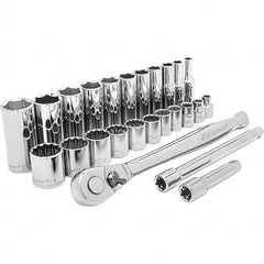 Crescent - 30 Pc 3/8" Drive Deep Socket Set - Exact Industrial Supply