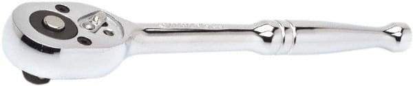 Crescent - 3/8" Drive Pear Head Quick-Release Ratchet - Full Polish Chrome Finish, 10" OAL, 72 Gear Teeth - Caliber Tooling