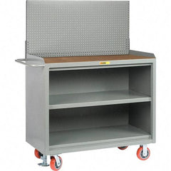 Little Giant - 3,600 Lb Capacity Mobile Service Bench - 53" Wide x 24" Deep x 43" High, Steel, Gray - Caliber Tooling