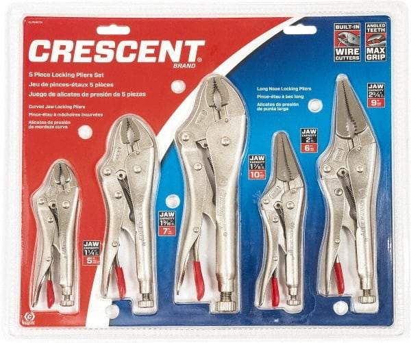 Crescent - 5 Piece Locking Plier Set - Caliber Tooling