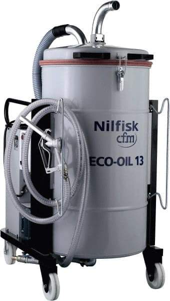 Nilfisk - 48 Gal, Painted Steel Tank, Wet, Machine Shop Vacuum Cleaner - 14.1 Amps - Caliber Tooling