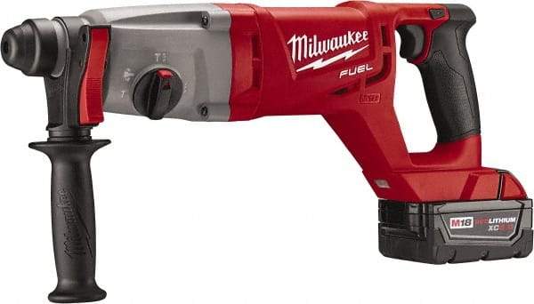 Milwaukee Tool - 18 Volt 1" SDS Plus Chuck Cordless Rotary Hammer - 0 to 4,400 BPM, 0 to 1,500 RPM, Reversible - Caliber Tooling