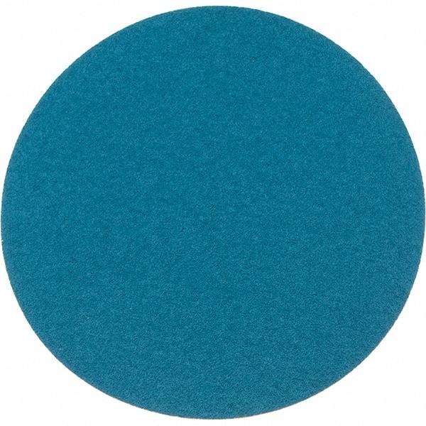 Superior Abrasives - 12" Diam, 36 Grit Zirconia Alumina Adhesive PSA Disc - Very Coarse, Green, Cloth Backing, Flexible - Caliber Tooling