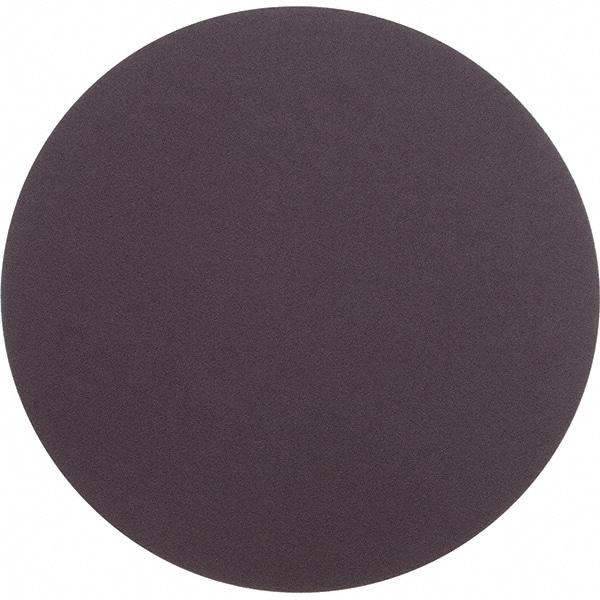 Superior Abrasives - 12" Diam, 100 Grit Aluminum Oxide Adhesive PSA Disc - Fine Grade, Brown, Cloth Backing, Flexible - Caliber Tooling