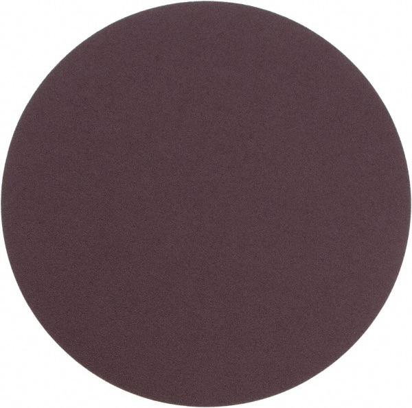 Superior Abrasives - 12" Diam, 80 Grit Aluminum Oxide Adhesive PSA Disc - Medium Grade, Brown, Cloth Backing, Flexible - Caliber Tooling