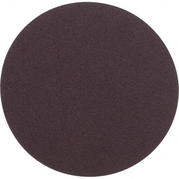 Superior Abrasives - 8" Diam, 60 Grit Aluminum Oxide Adhesive PSA Disc - Medium Grade, Brown, Cloth Backing, Flexible - Caliber Tooling