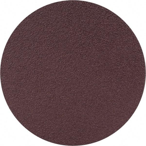 Superior Abrasives - 4" Diam, 80 Grit Aluminum Oxide Adhesive PSA Disc - Medium Grade, Brown, Cloth Backing, Flexible - Caliber Tooling