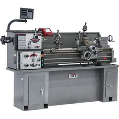 Jet - 13" Swing, 43" Between Centers, 230 Volt, Single Phase Bench Lathe - 2 hp, 70 to 2,000 RPM, 1-3/8" Bore Diam, 28-1/2" Deep x 30" High x 79" Long - Caliber Tooling