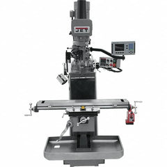 Jet - 9" Table Width x 49" Table Length, Electronic Variable Speed Control, 3 Phase Knee Milling Machine - 3 hp - Caliber Tooling